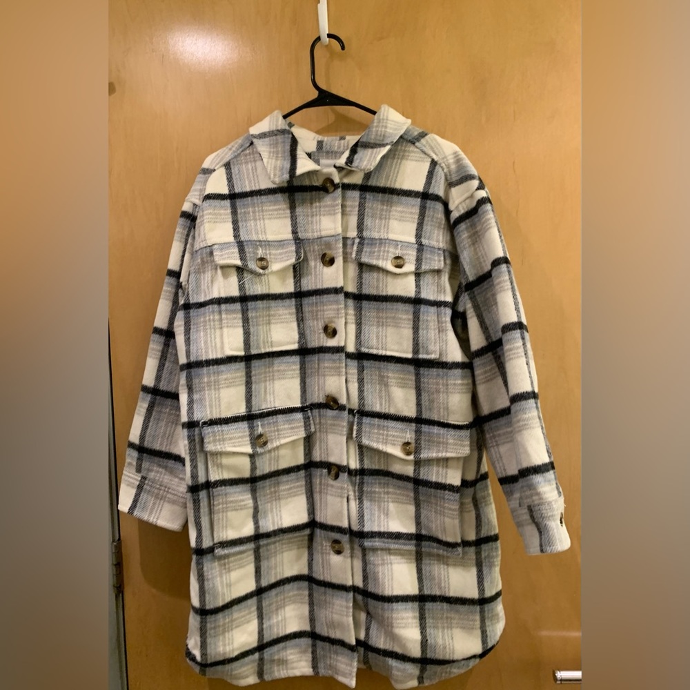 American Eagle - AE Oversized Plaid Outerwear Shacket
